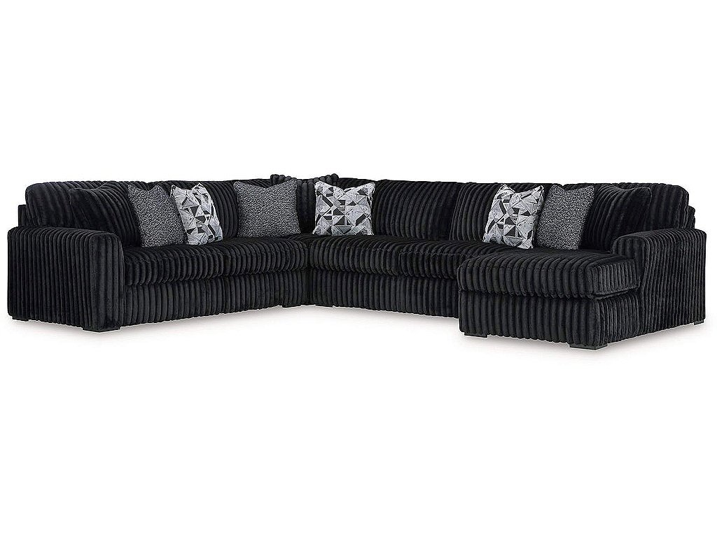 Midnight-Madness 4-Piece Sectional with Chaise