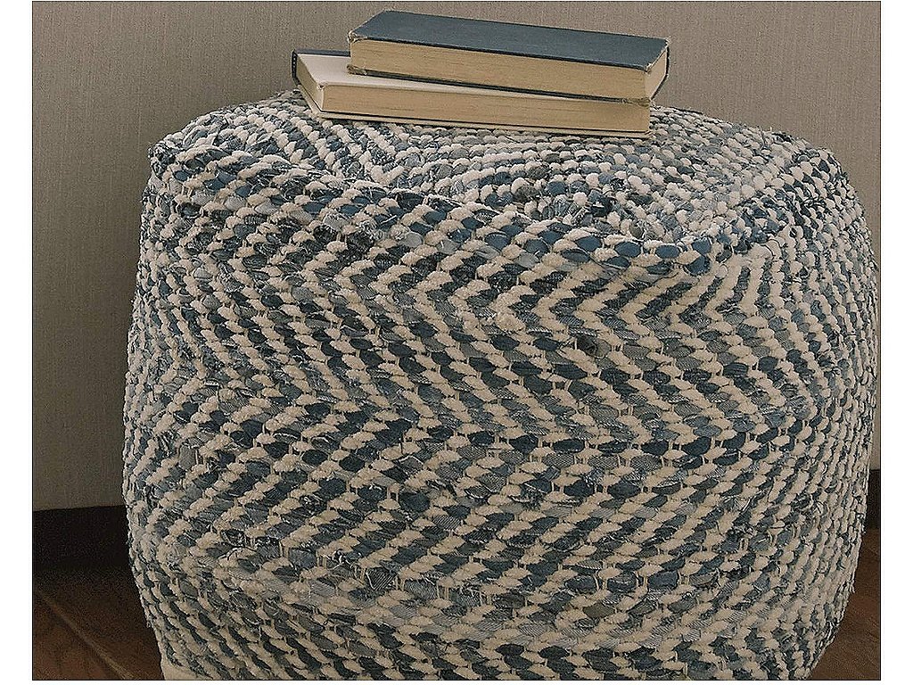 Chevron Pouf