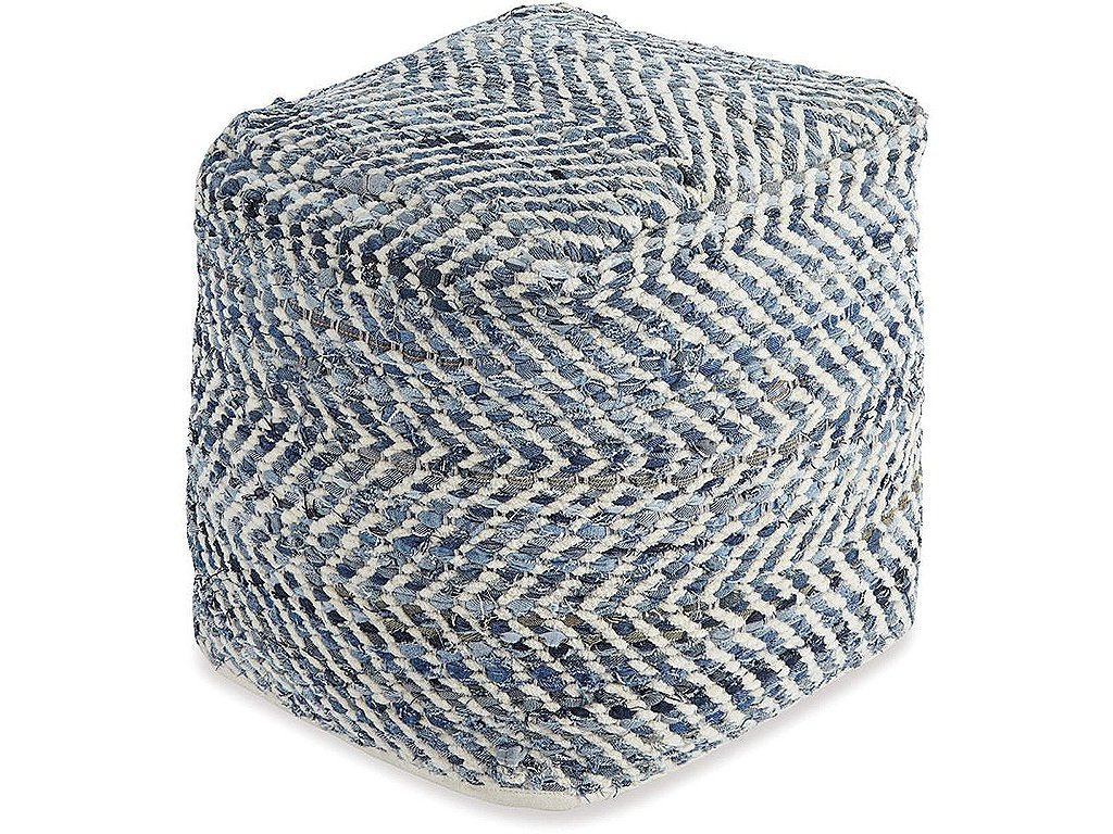 Chevron Pouf