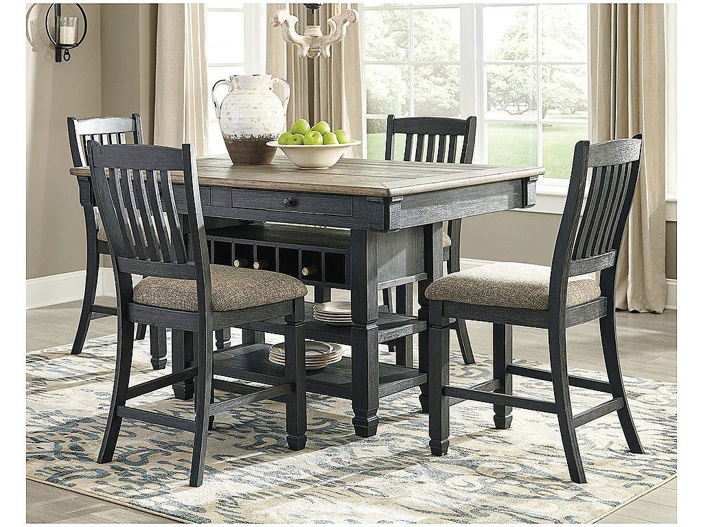 Tyler Creek Counter Height Dining Table with 4 Barstools