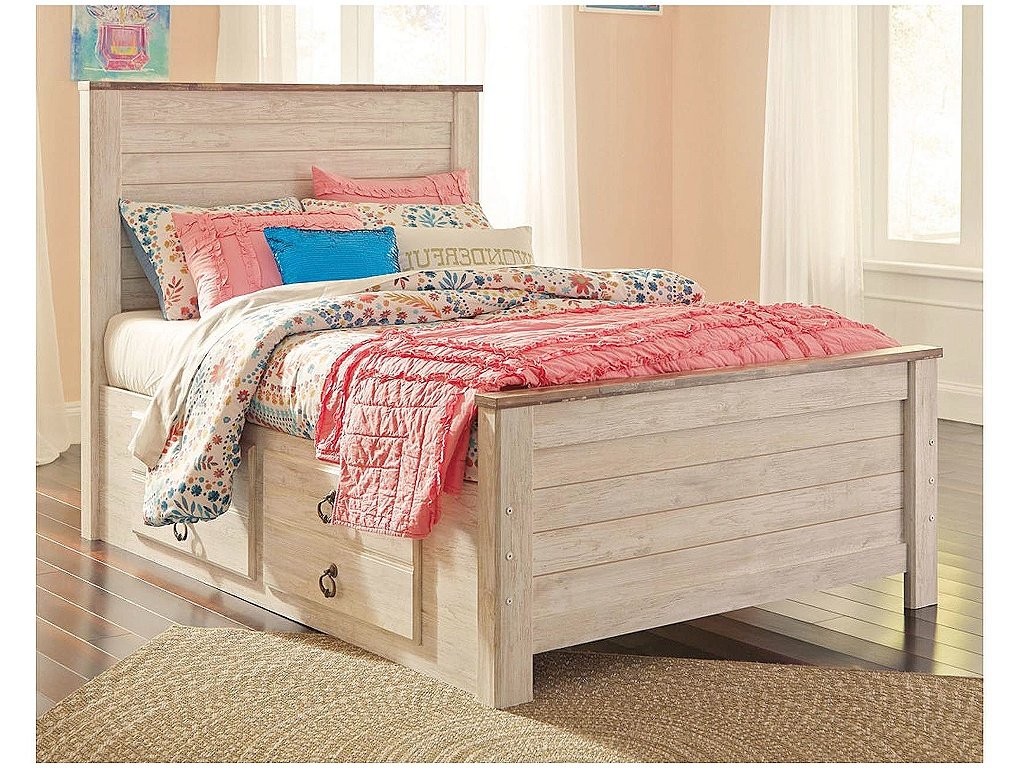 Willowton Full Panel Bed with 2 Storage Drawers