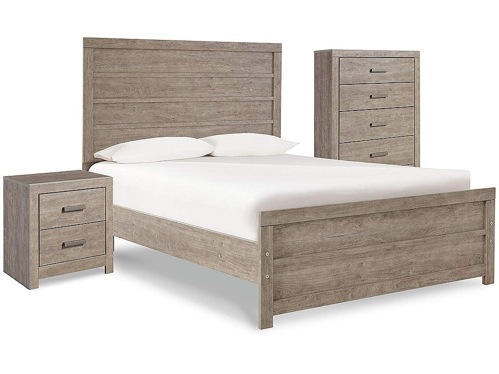 Culverbach Full Panel Bed with Chest of Drawers and Nightstand