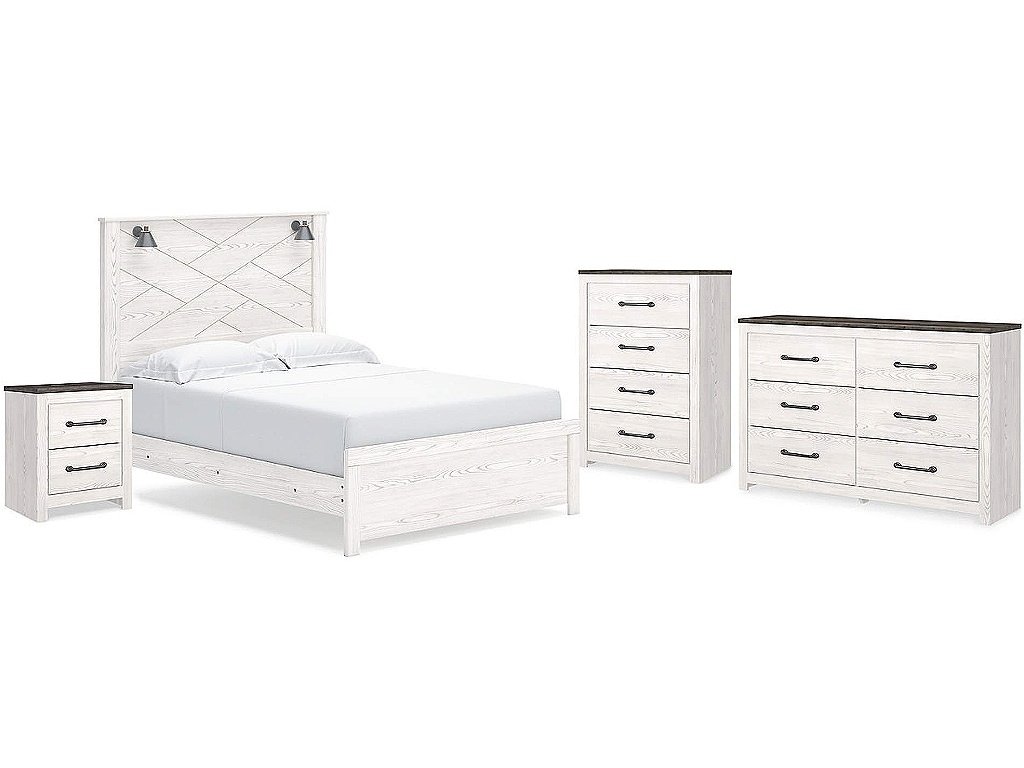 Gerridan Queen Panel Bed, Dresser, Chest and Nightstand