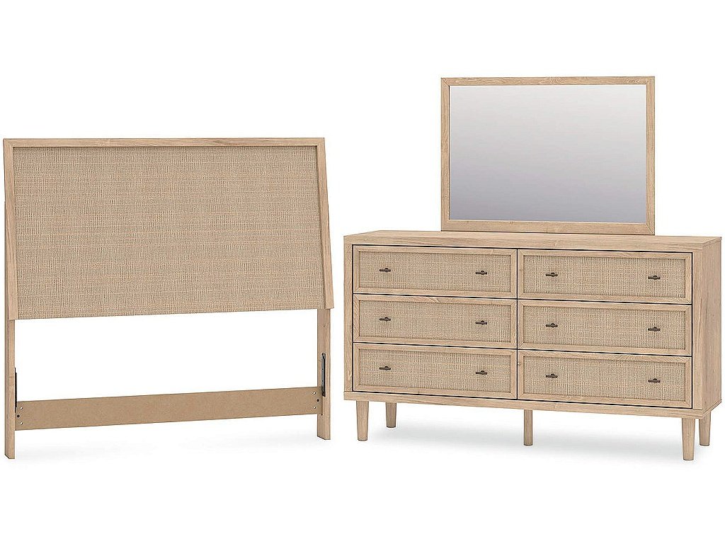 Cielden Full Panel Bed, Dresser and Mirror