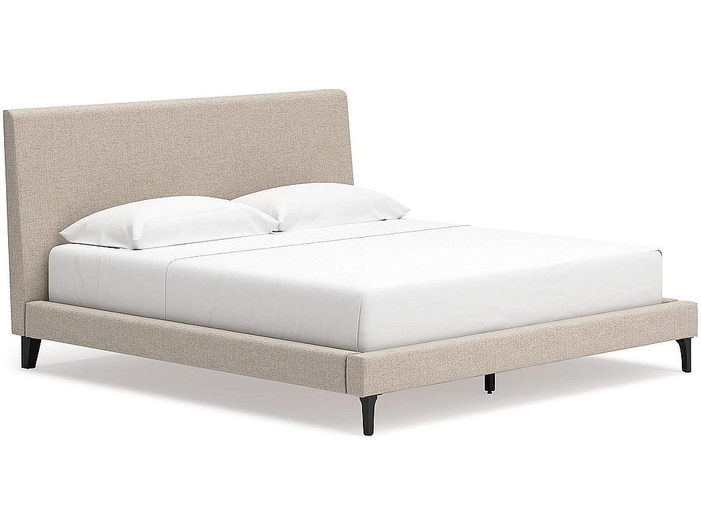 Cielden King Upholstered Bed with Roll Slats