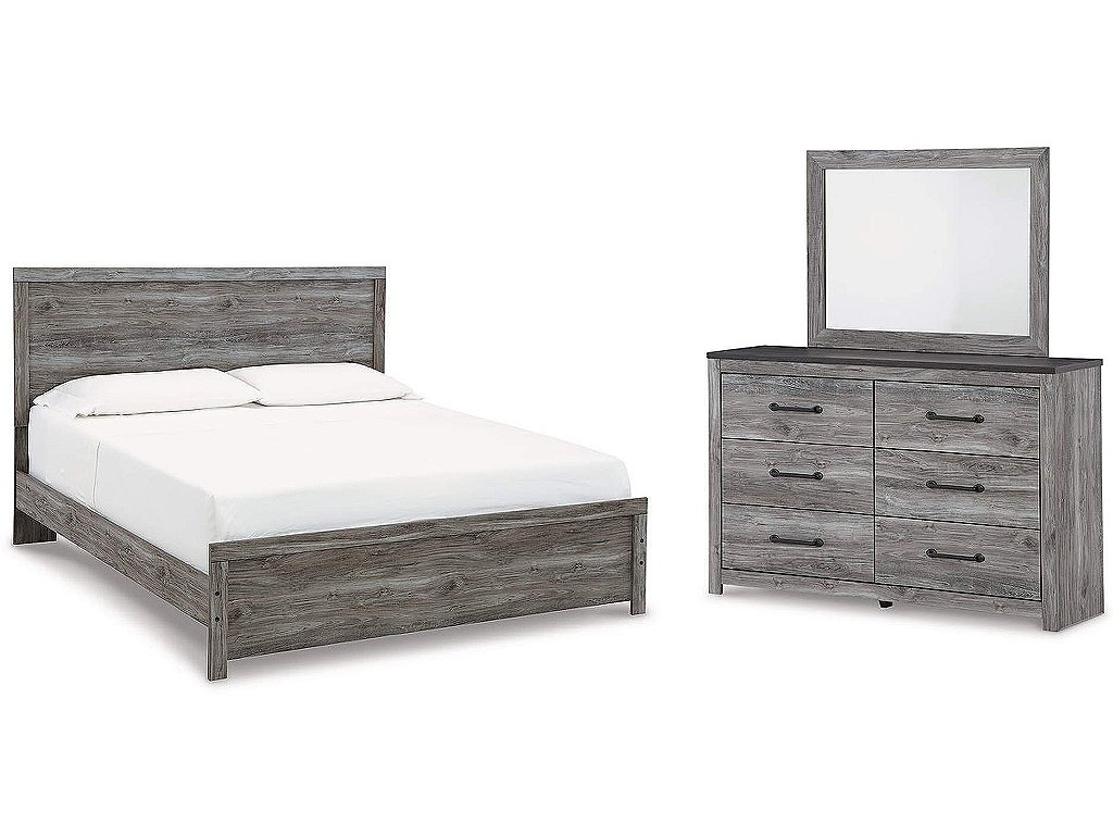 Bronyan King Panel Bed, Dresser and Mirror