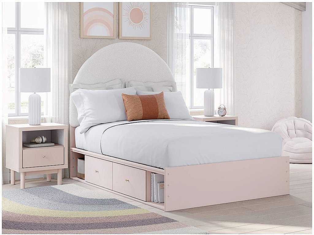 Wistenpine Full Upholstered Panel Bed with Storage