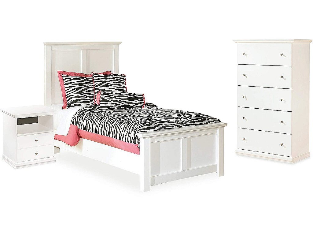 Bostwick Shoals Twin Panel Bed, Chest and Nightstand