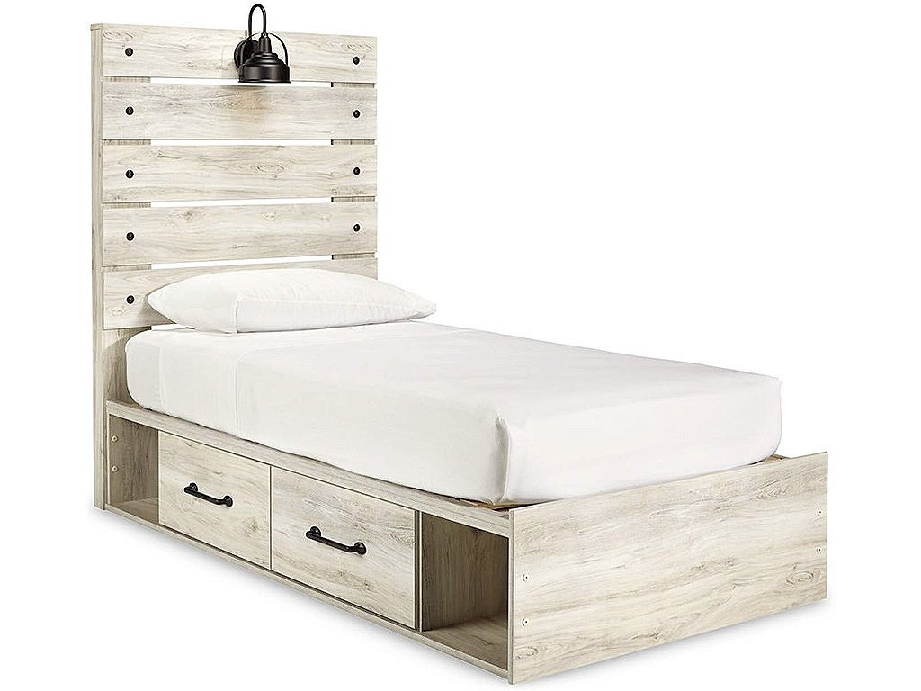 Cambeck Twin Panel Bed with 4 Storage Drawers