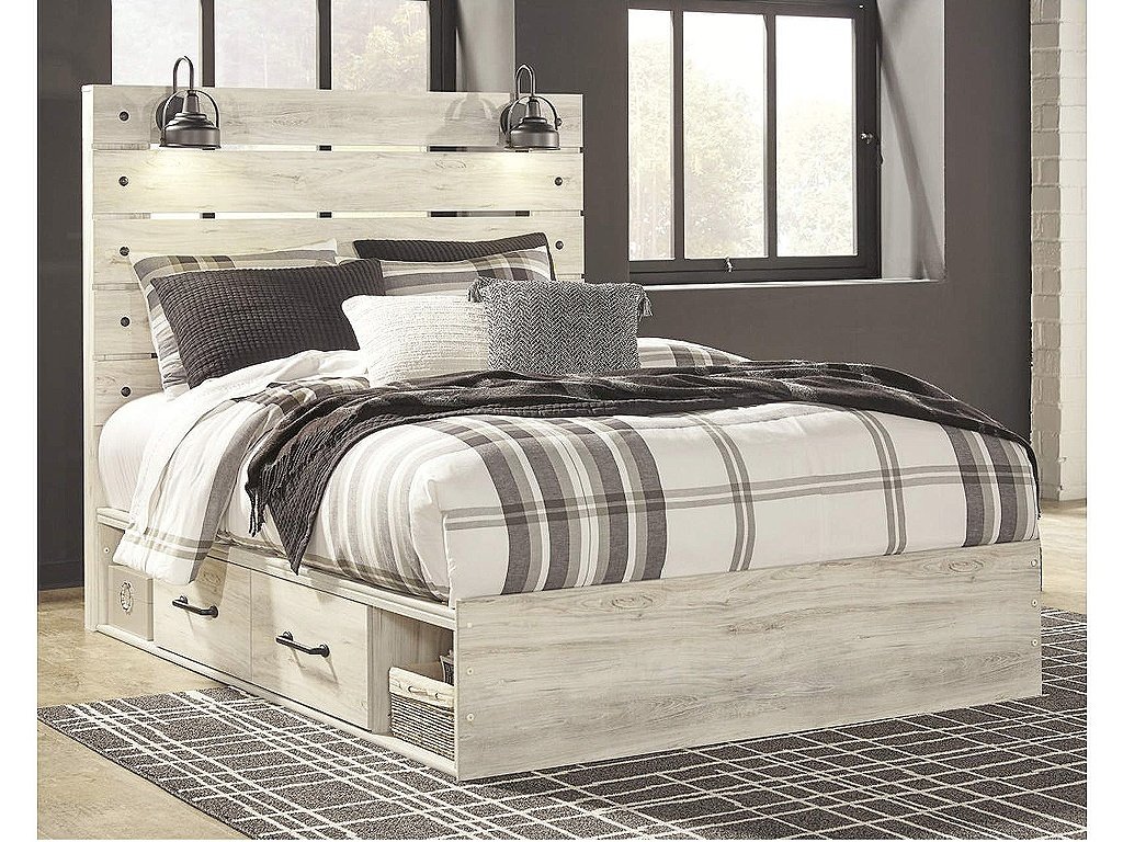 Cambeck Queen Panel Bed with 2 Storage Drawers