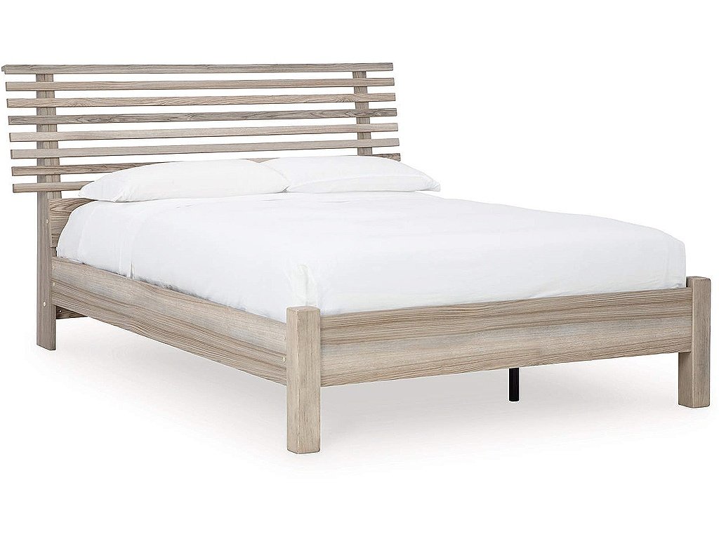 Hasbrick Queen Slat Panel Bed