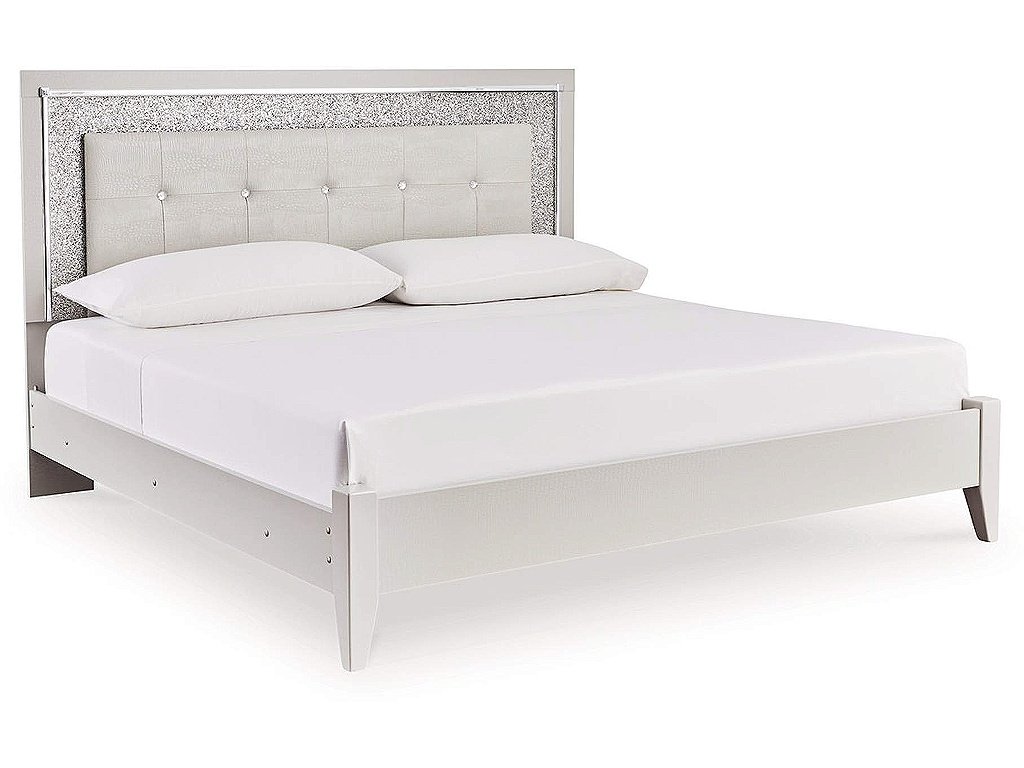 Zyniden King Upholstered Panel Bed