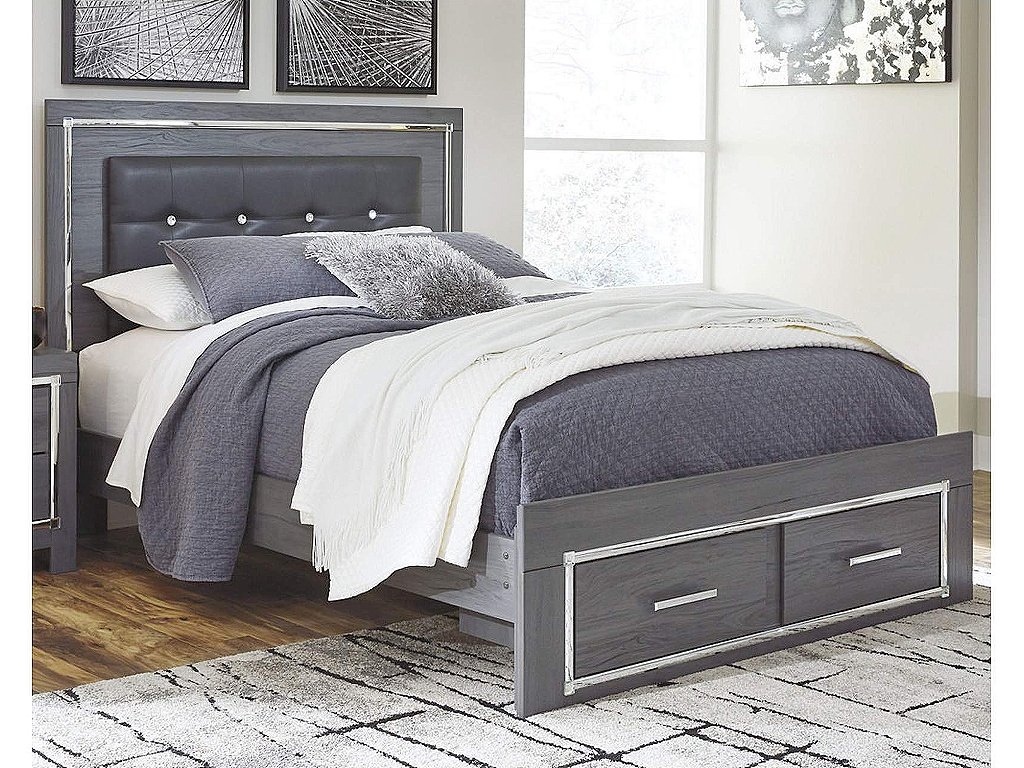 Lodanna Queen Panel Bed with 2 Storage Drawers