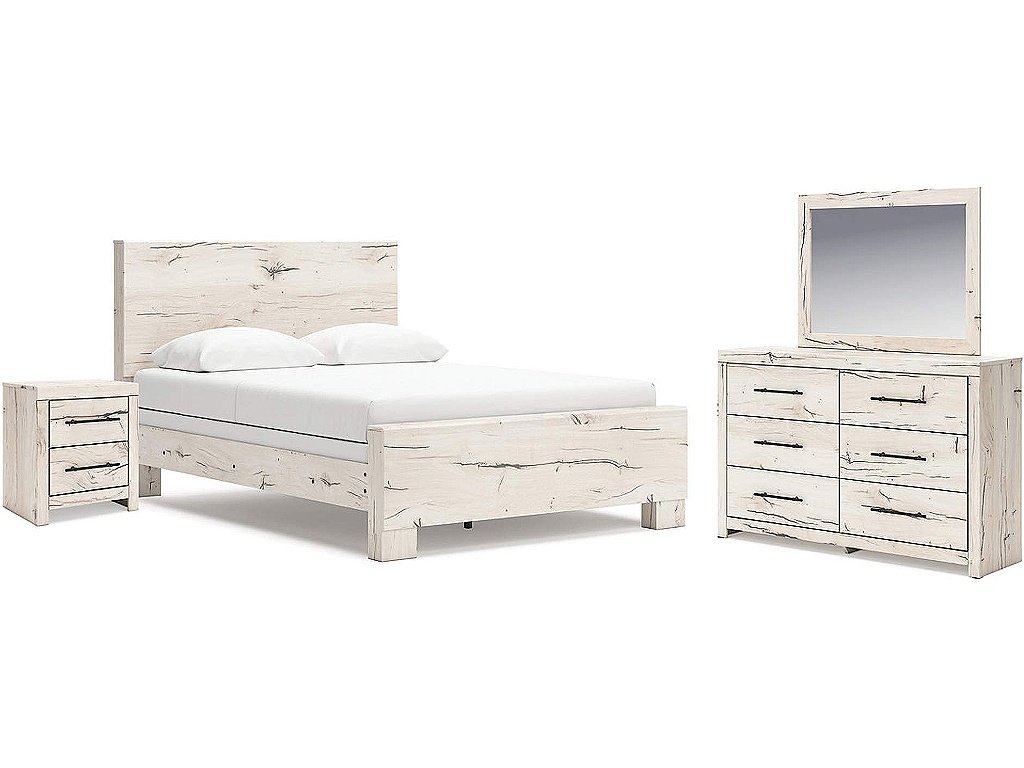 Lawroy Queen Panel Bed, Dresser, Mirror and Nightstand