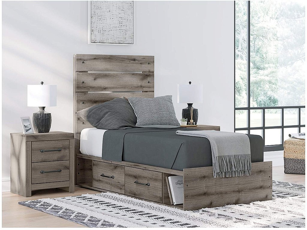 Graystorm Twin Panel Storage Bed