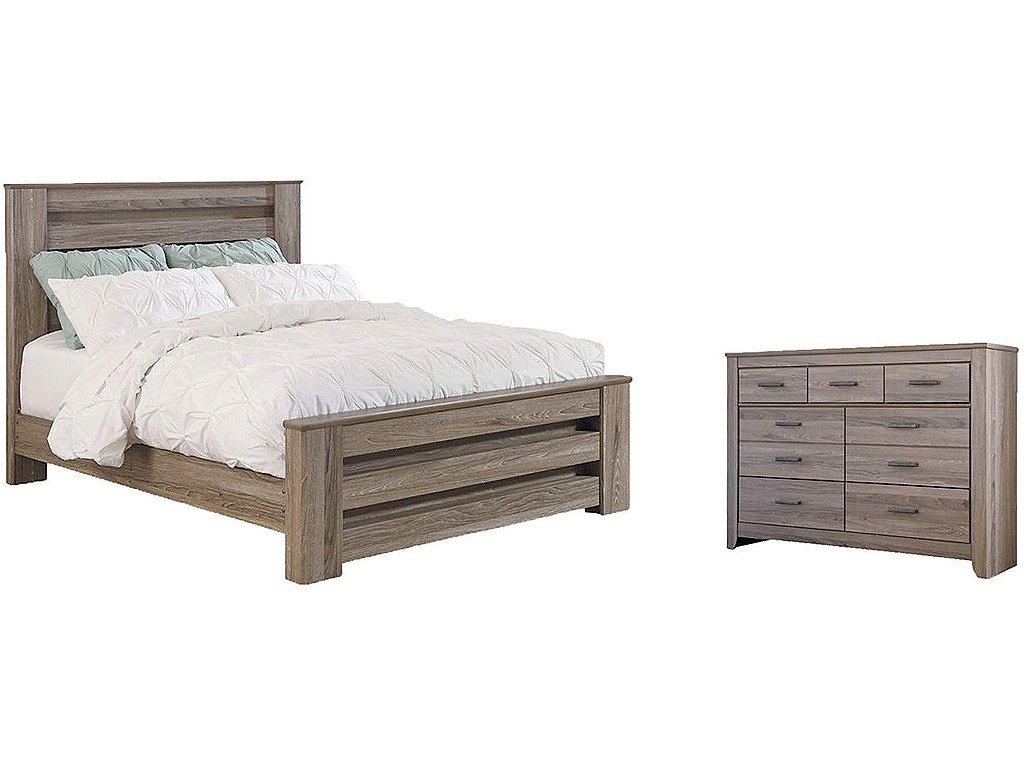 Zelen Queen Panel Bed and Dresser