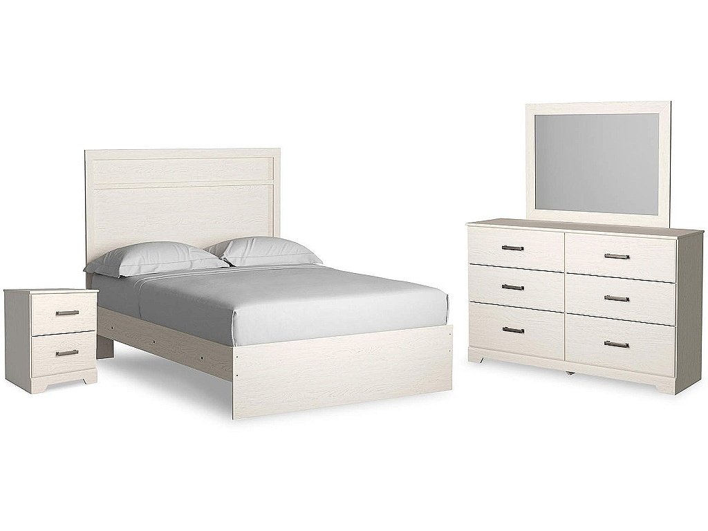 Stelsie Full Panel Bed, Dresser, Mirror and Nightstand