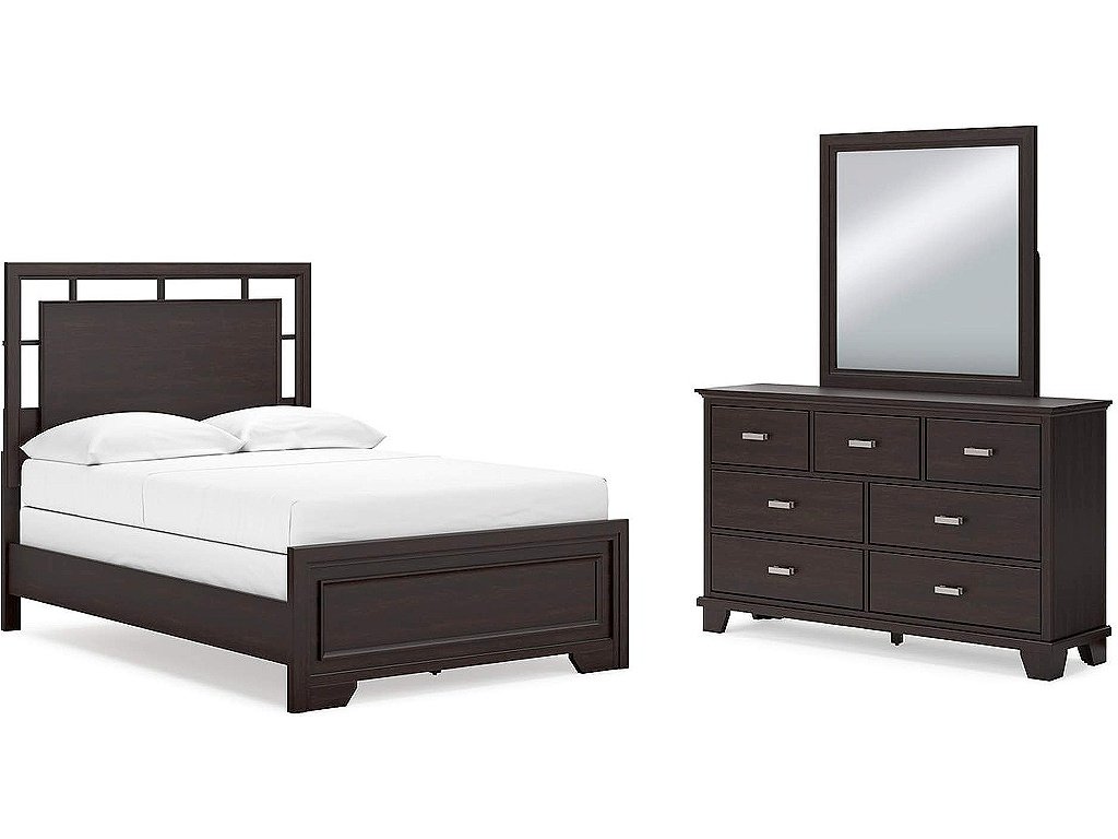 Covetown Full Panel Bed, Dresser and Mirror