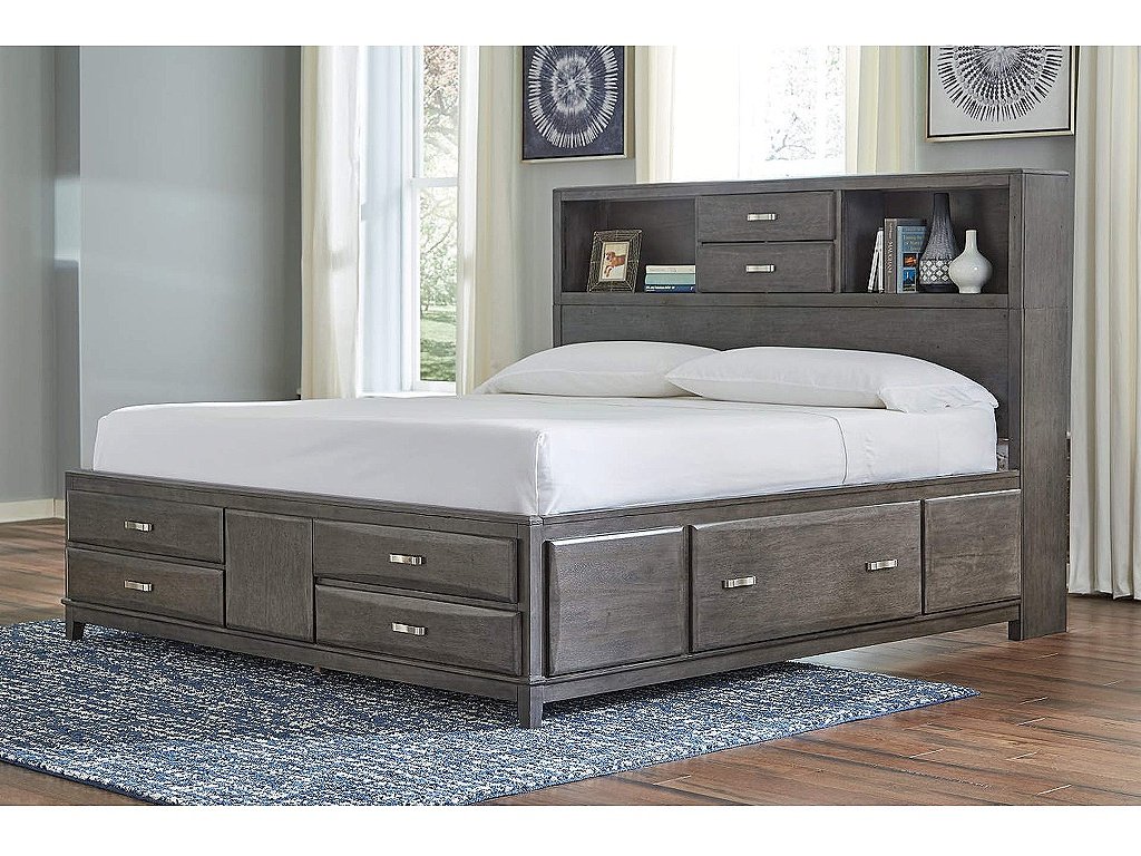 Caitbrook Queen Storage Bed with 8 Drawers