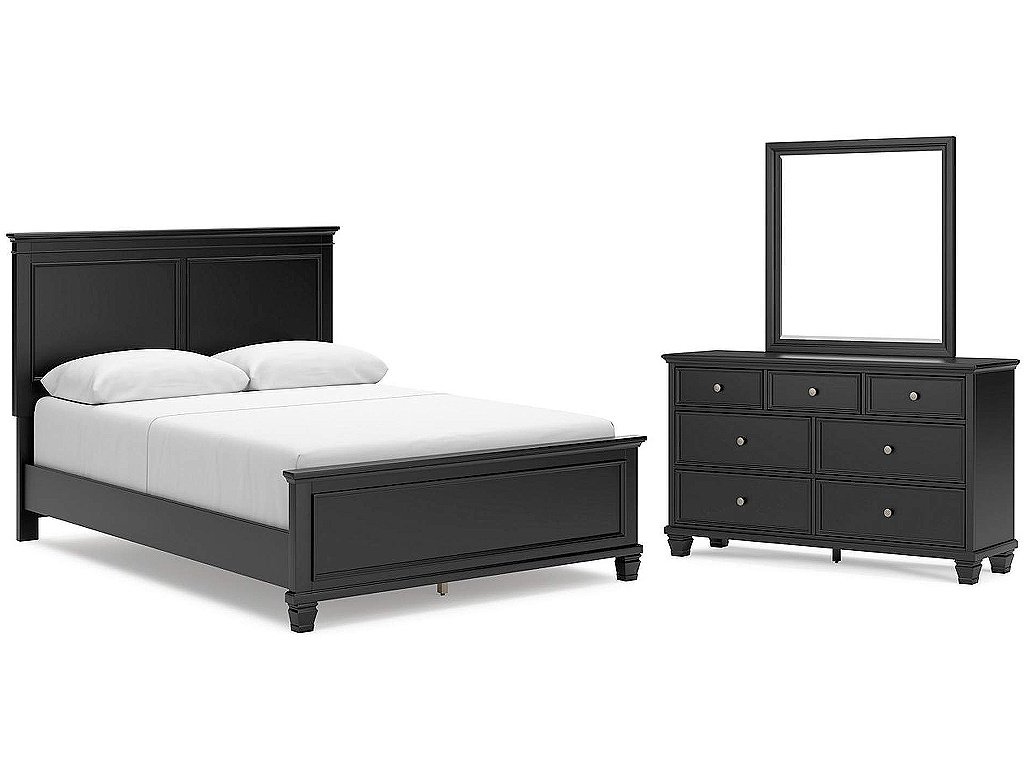 Lanolee Queen Panel Bed, Dresser and Mirror