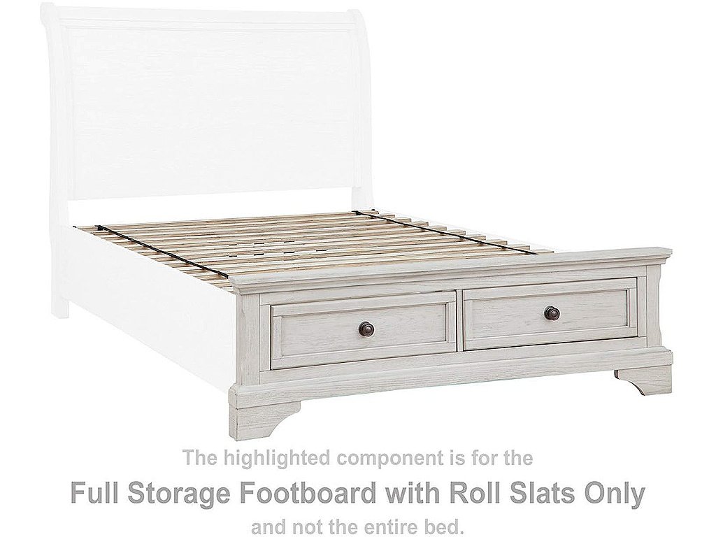 Robbinsdale Full Storage Footboard with Roll Slats