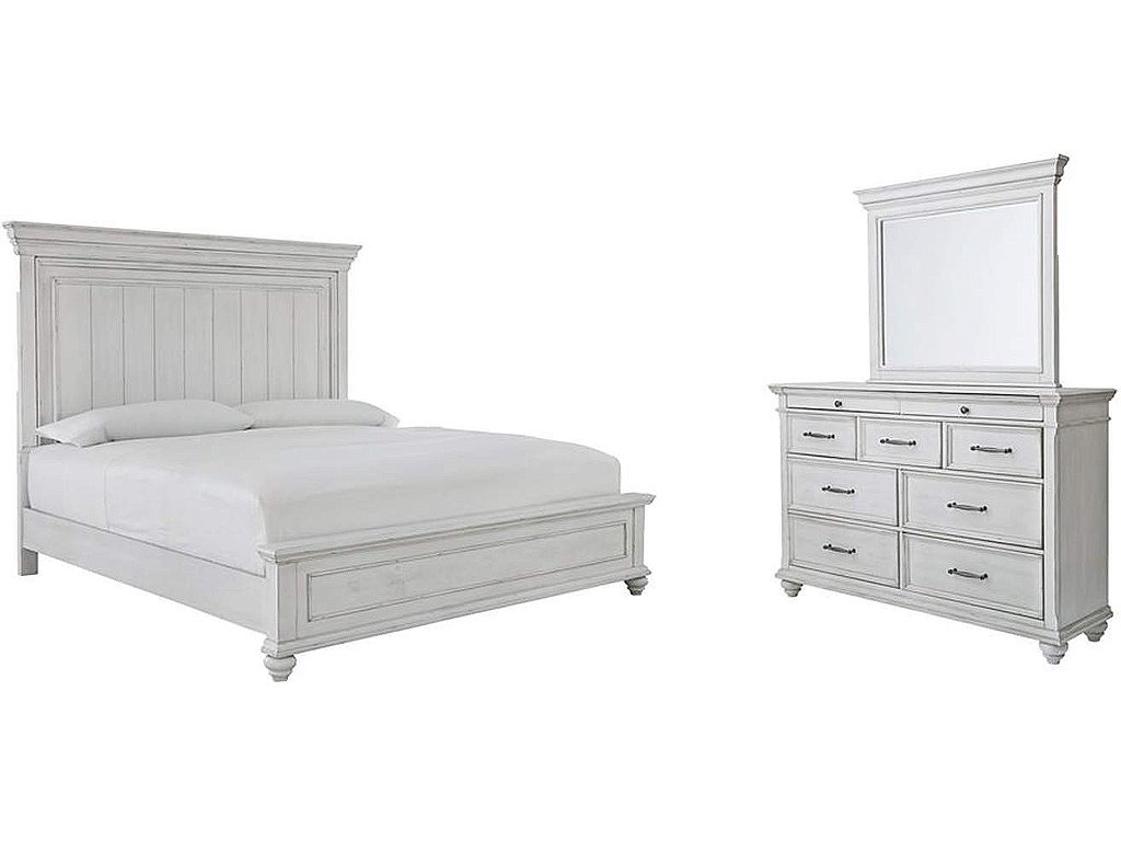 Kanwyn Queen Panel Bed with Dresser and Mirror