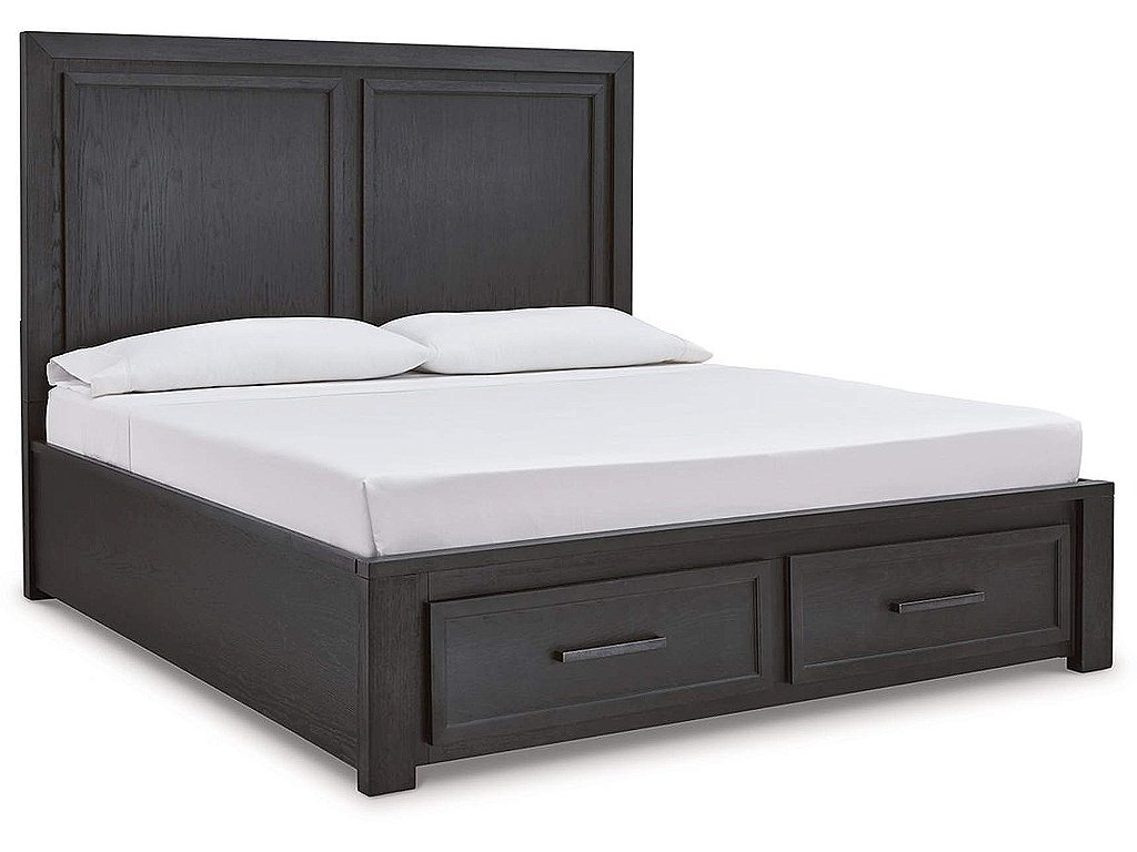 Foyland King Panel Storage Bed