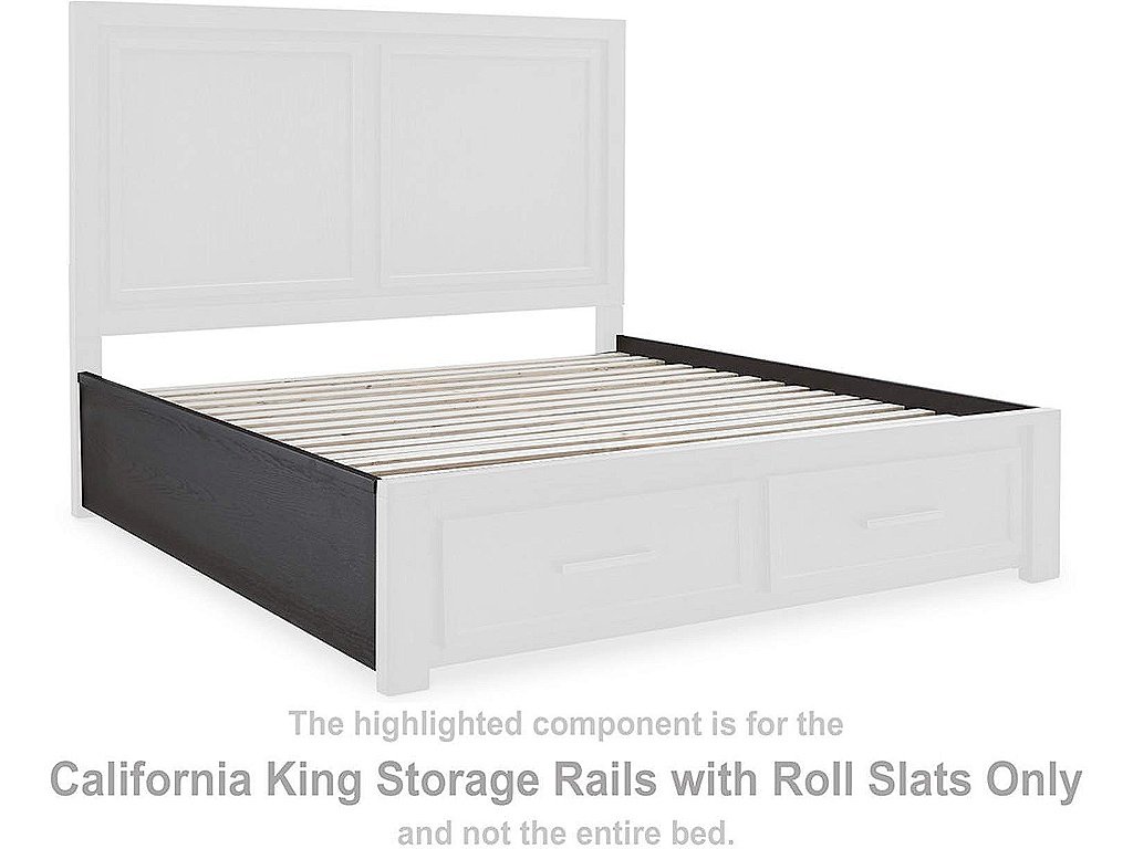 Foyland California King Panel Rails with Roll Slats