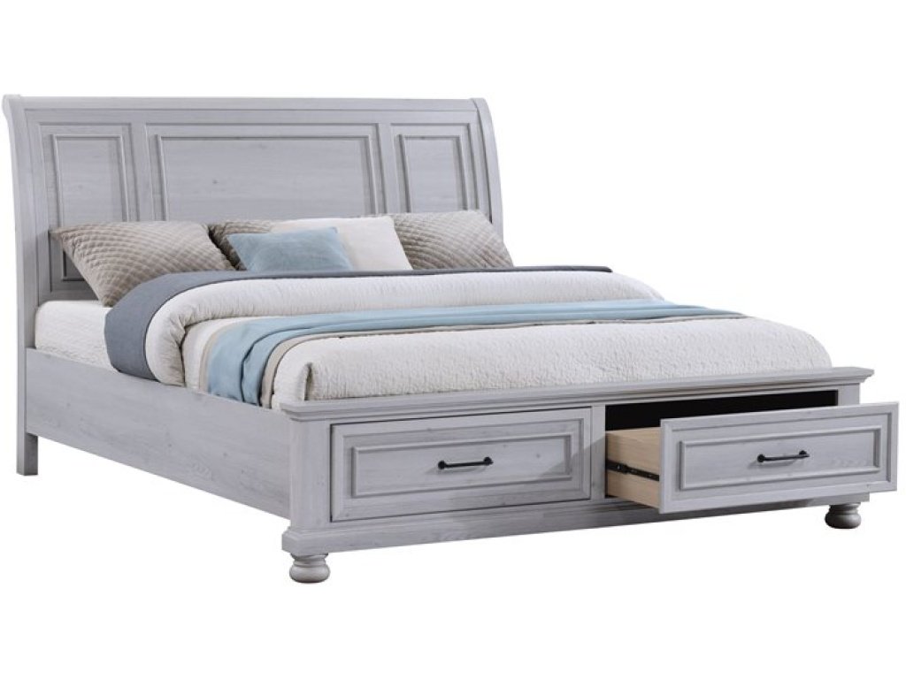 Complete King Storage Bed - Gray