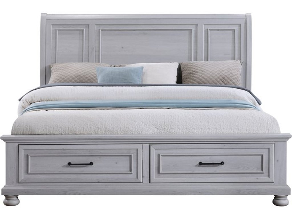 Complete King Storage Bed - Gray