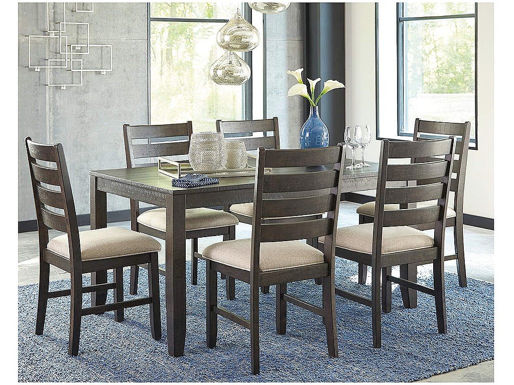 Rokane Dining Table and Chairs (Set of 7)