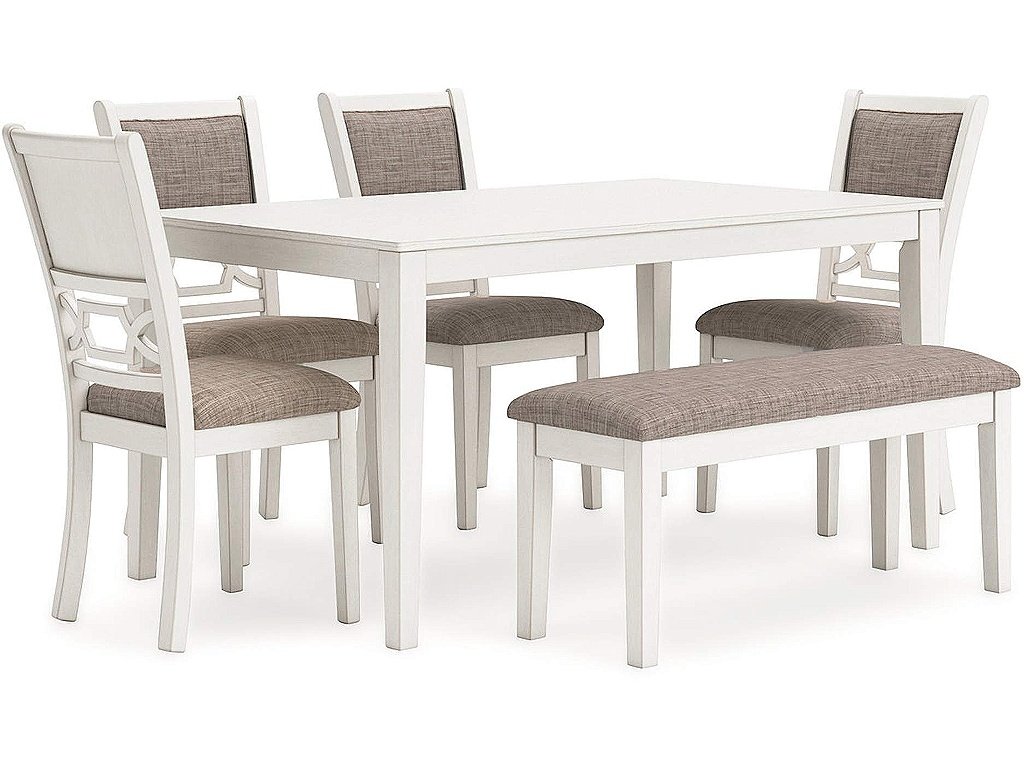 Erinberg Dining Table and 4 Chairs and Bench (Set of 6)