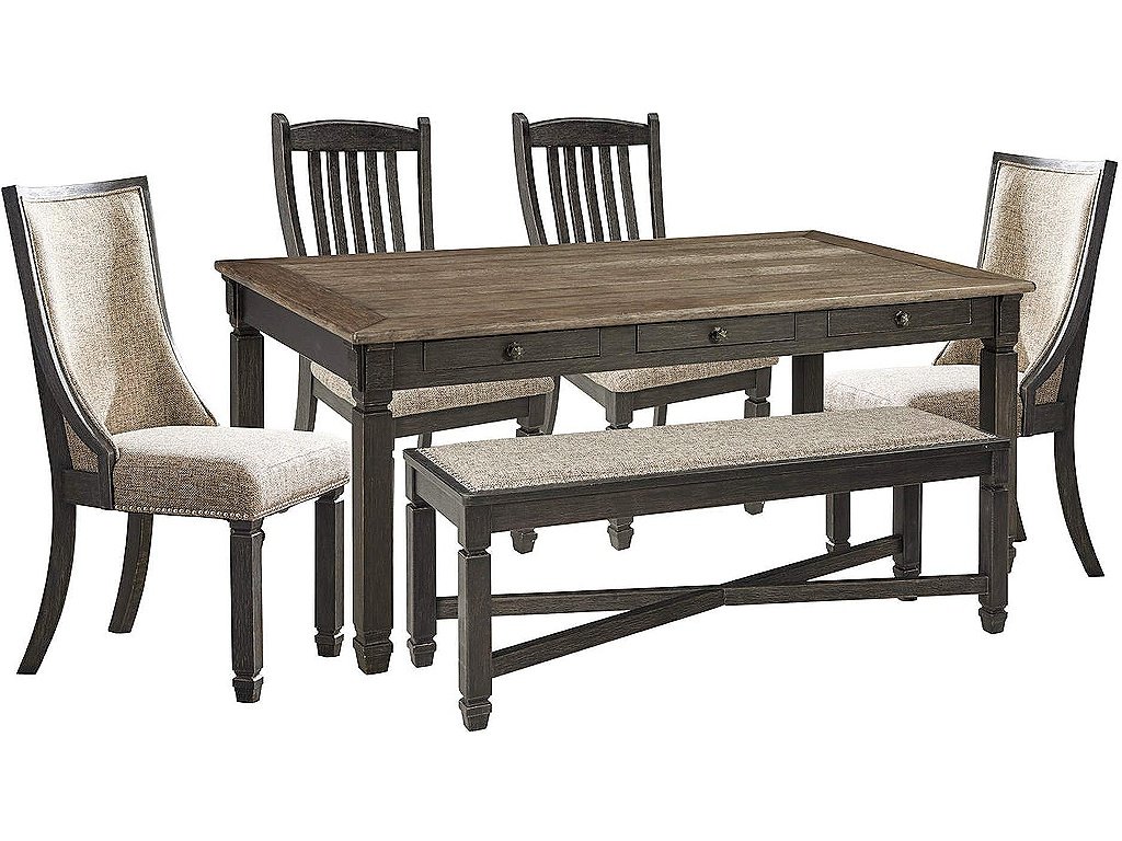 Tyler Creek Dining Table with 4 Chairs and Bench