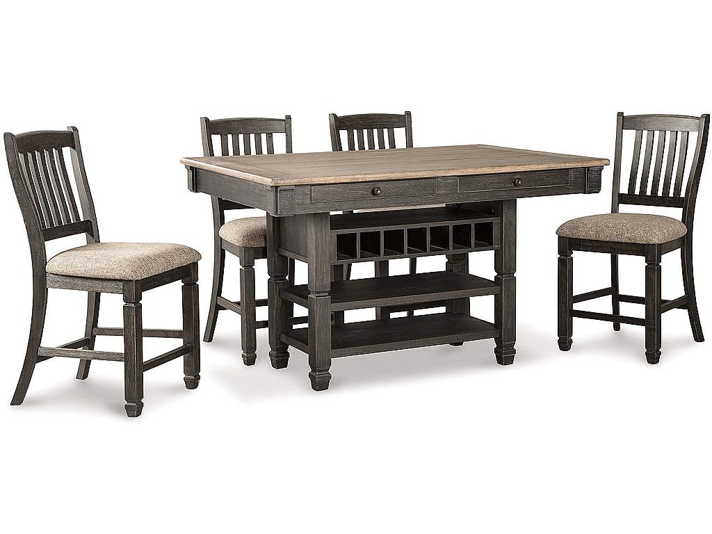 Tyler Creek Counter Height Dining Table with 4 Barstools