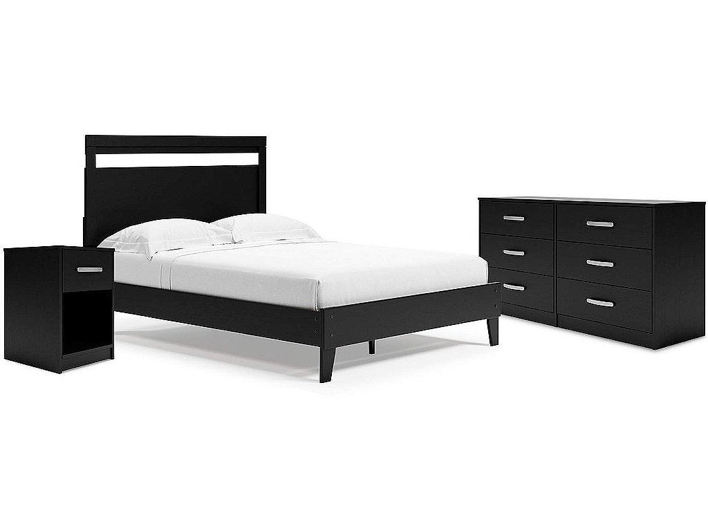 Finch Queen Panel Platform Bed with Dresser and Nightstand