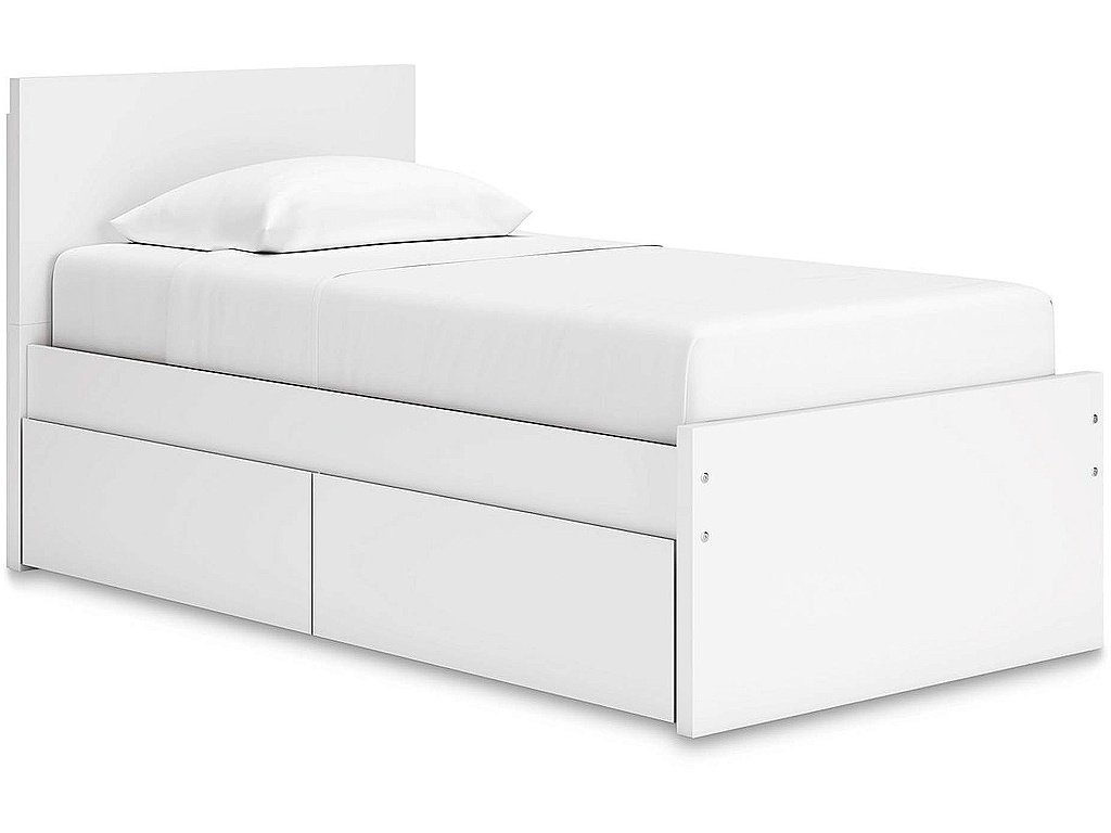 Onita Twin Panel Platform Bed with 1 Side Storage