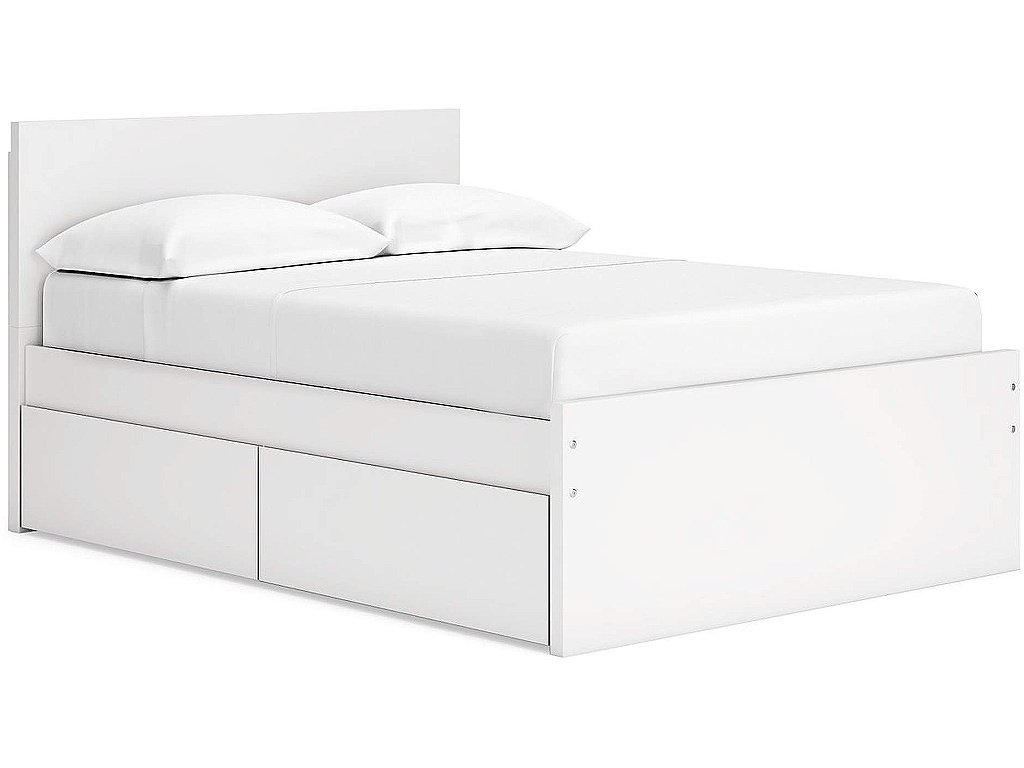 Onita Full Panel Platform Bed with 1 Side Storage