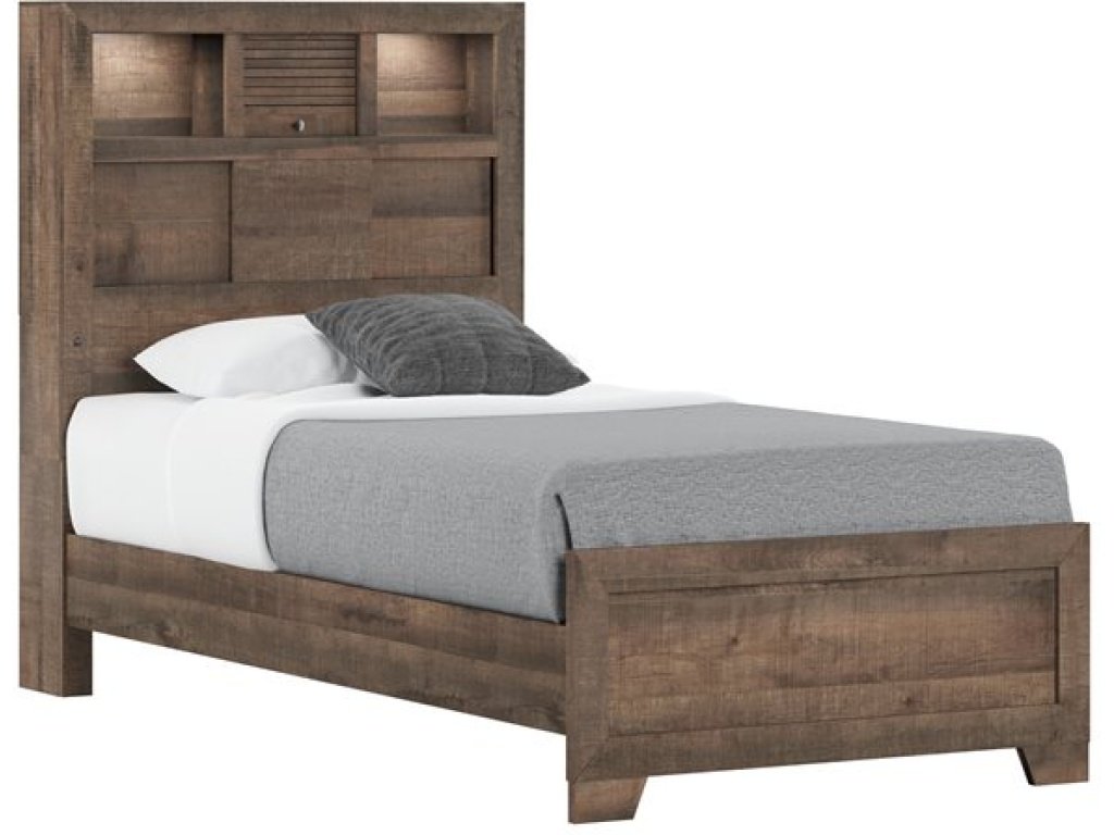 Complete Twin Bed - Brown