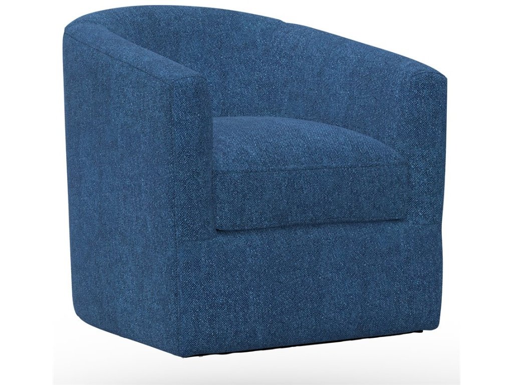 Swivel Chair - Navy Textured