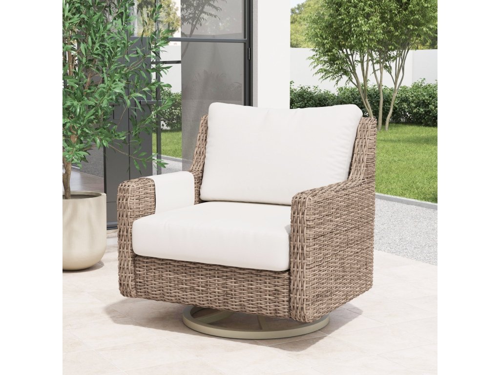 Vista Canvas Natural Swivel Tilt Chair