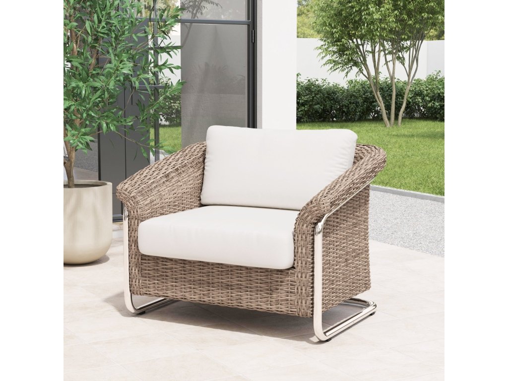 Vista Canvas Natural Accent Chair