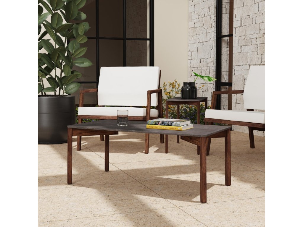 Nova Canvas Natural Rectangular Coffee Table