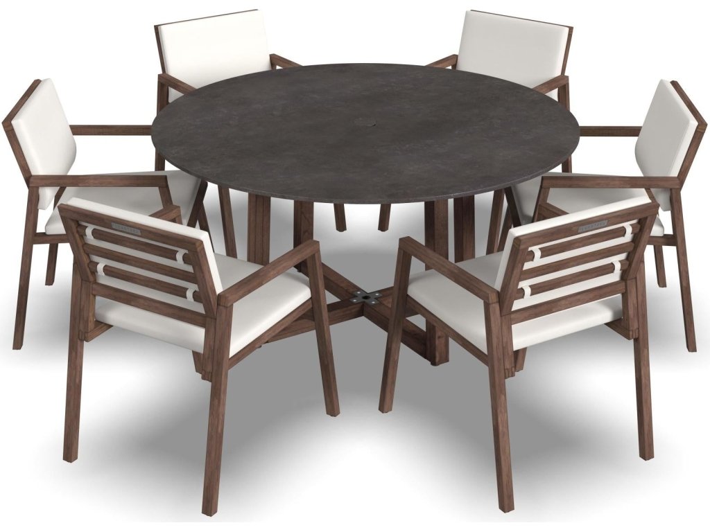 Nova Canvas Natural 7-Piece Dining Set