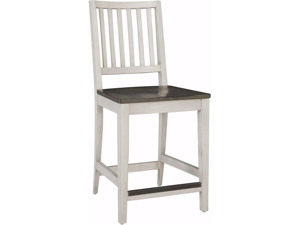 Counter Height Chair W/ Wood Seat (2/Ctn)