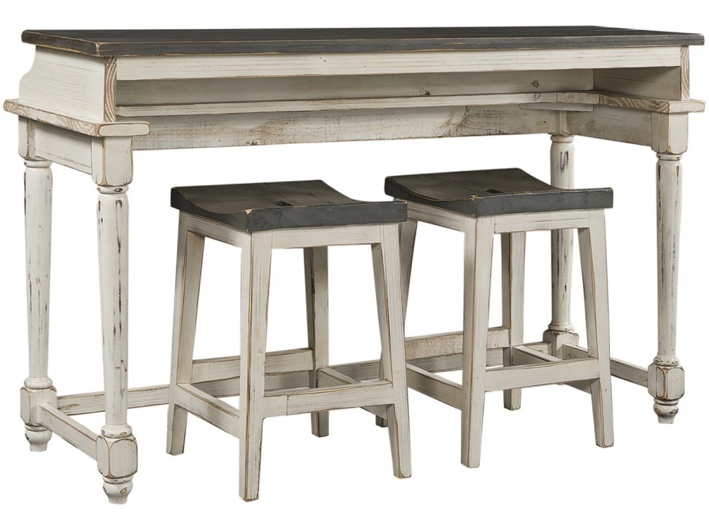 Console Bar Table W/ Two Stools