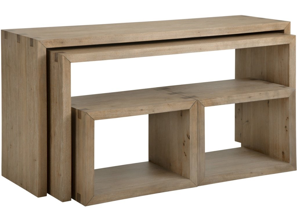 Nesting Sofa Table W/ Stools