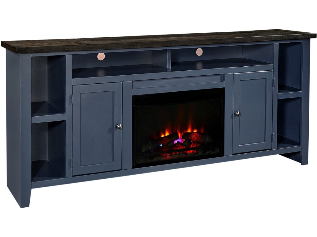 84" Fireplace Console W/ 2 Doors