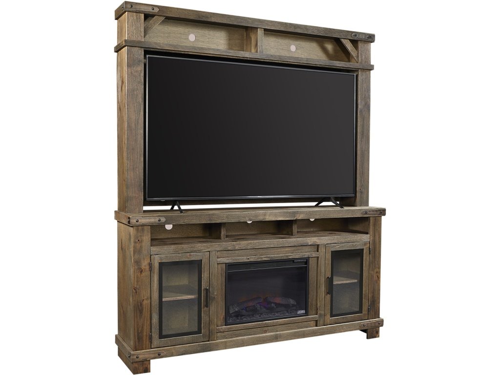 79" Fireplace Console & Hutch