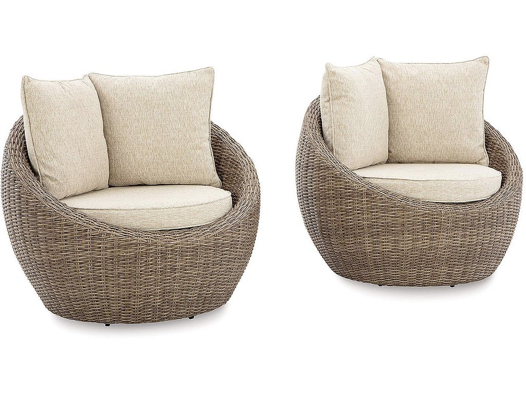 Danson Swivel Lounge with Cushion (Set of 2)