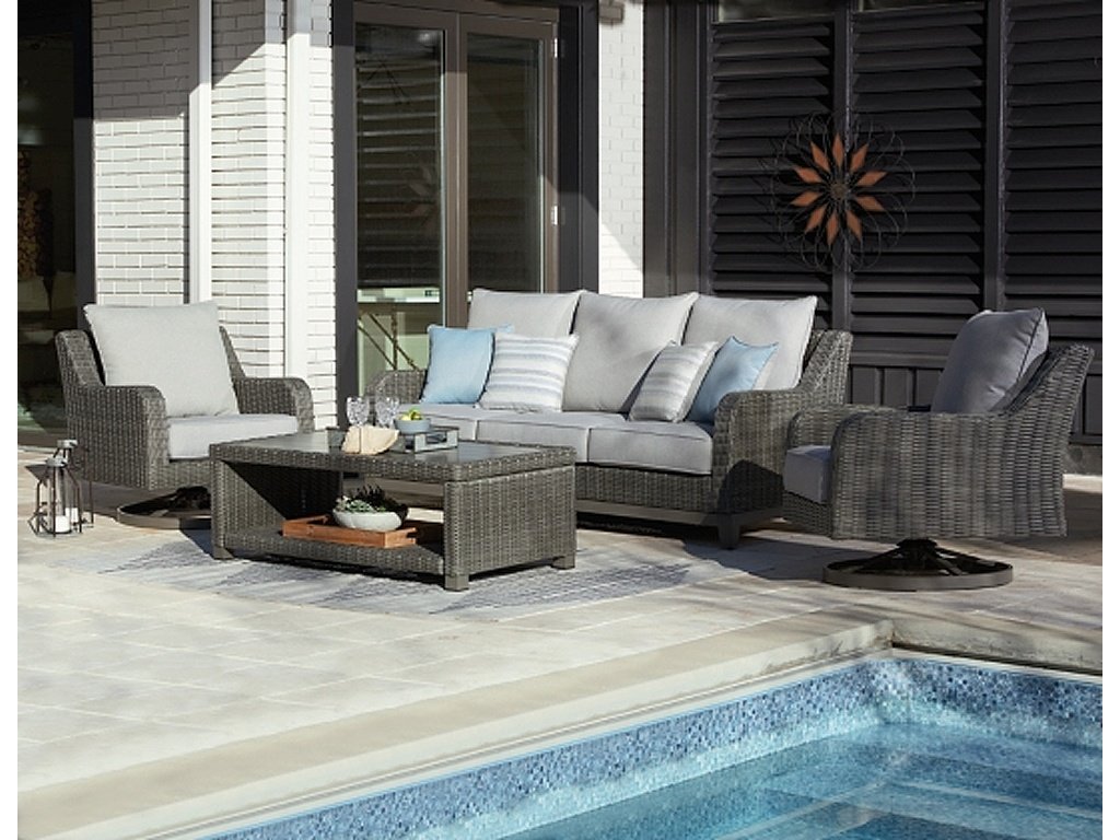 Elite Park Outdoor Sofa, 2 Lounge Chairs and Coffee Table